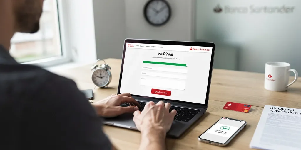 Kit Digital Banco Santander: la gestión rápida para solicitar el bono